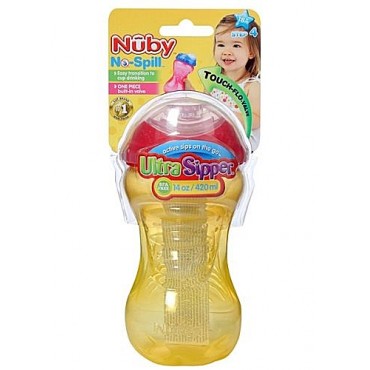 Nuby No Spill 420ml Ultra Sipper Cup,Yellow